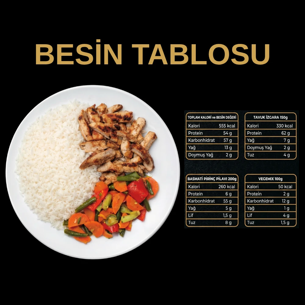 Izgara Tavuk & VEGIMIX - Basmati Pirinç Pilavı - Görsel 3