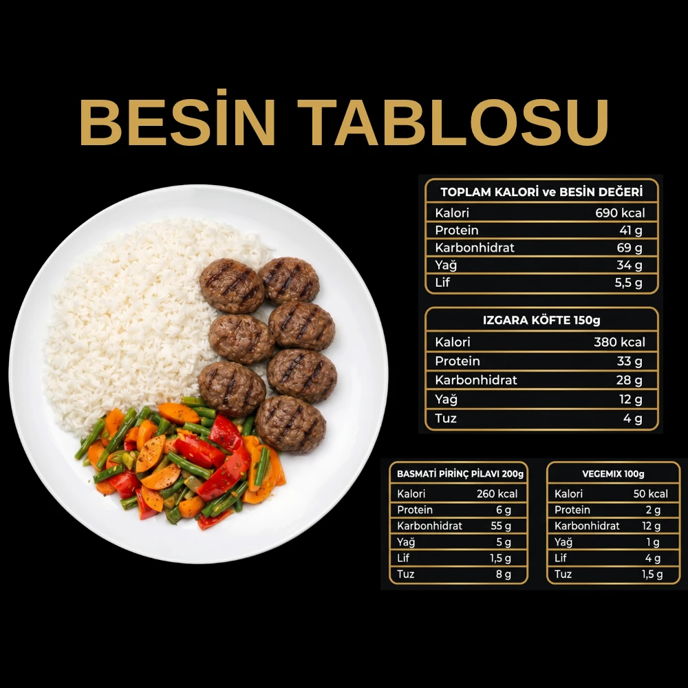 Izgara Köfte & VEGIMIX - Basmati Pirinç Pilavı - Görsel 3